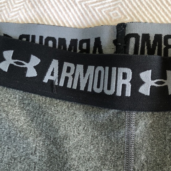 Under Armour HeatGear Mid-Rise Shorty, Charcoal Light Heather - Picture 5 of 5